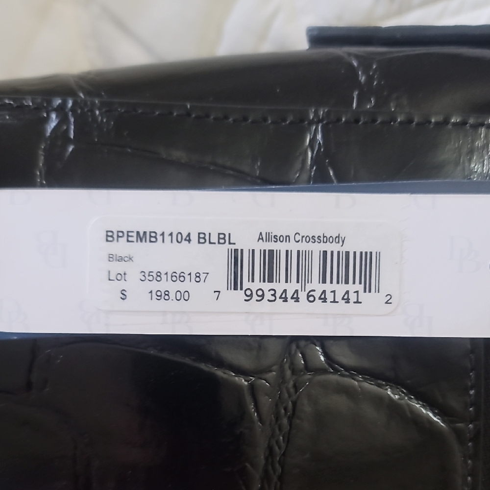 Dooney & Bourke Black Croc-Embossed Crossbody Bag - Picture 9 of 9